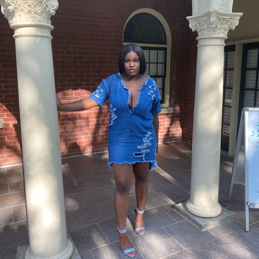 Jean Distressed Dress